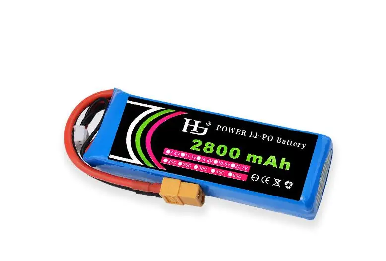 Rc Lipo батарея 11,1 V 2800mAh 40c 3S батарея XT60 разъем для Cheerson CX-20/Wltoys V303/Phantom1