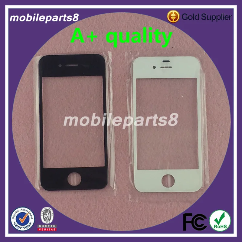 A + качество 4G 4S дигитайзер стекло для iPhone 4 и передний экран внешнее Замена черный