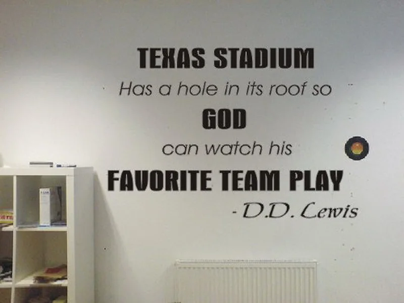 Texas Stadium Dallas Cowboys funny football famous quote Wall Art Vinyl