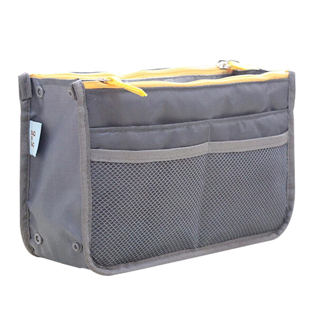 Organizer Insert Bag Women Nylon Travel Insert Organizer Handbag Purse Large liner Lady Makeup Cosmetic Bag Cheap Female Tote -