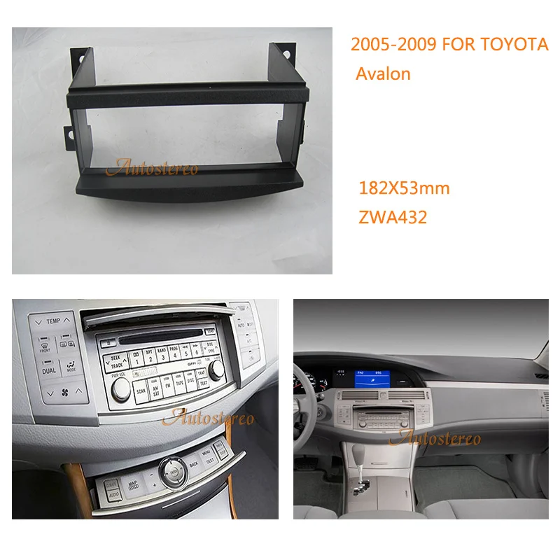 

Car Stereo Radio Fascia Plate Panel for TOYOTA Avalon 2005-2009 Left Wheel facia frame panel dash mount kit adapter trim Bezel