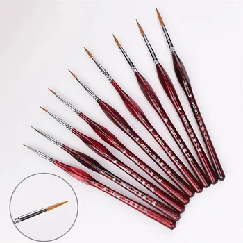

1Piece Paint Brush Fine Miniature Fine Hook Line Nail Art Drawing Brushes Wolf Half Paint Brushes For Acrylic Painting Supplies