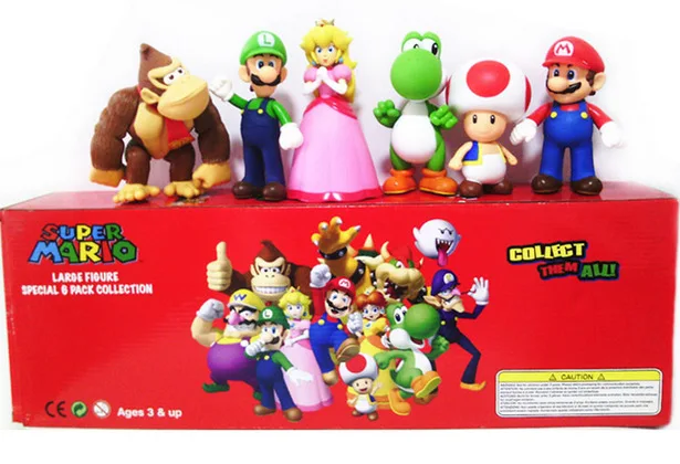 2018 6pcs/lot Super Mario Bros waluigi green dragon figures set with box super mario series 3 bros action figurines party Toy 2018 6pcs/lot Super Mario Bros waluigi green dragon figures set with box super mario series 3 bros action figurines party Toy
