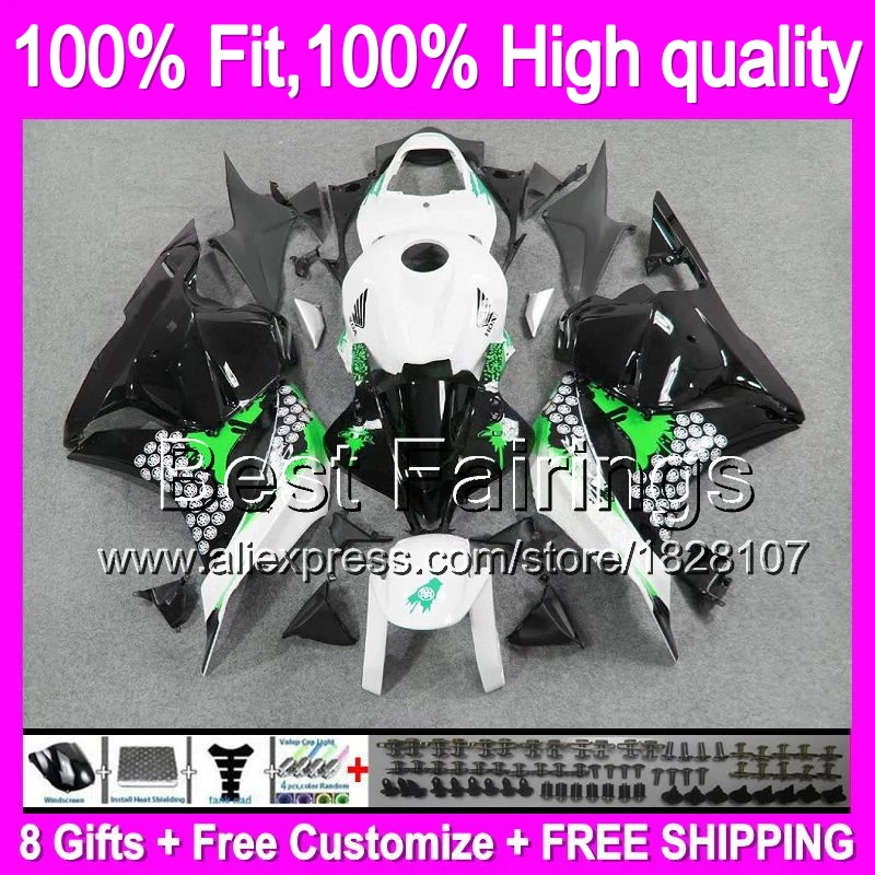 

Fairing Green For HONDA CBR600RR F5 09 10 11 12 27B22 Graffiti CBR 600RR 600 RR Injection CBR600 RR 2009 2010 2011 2012 +decal