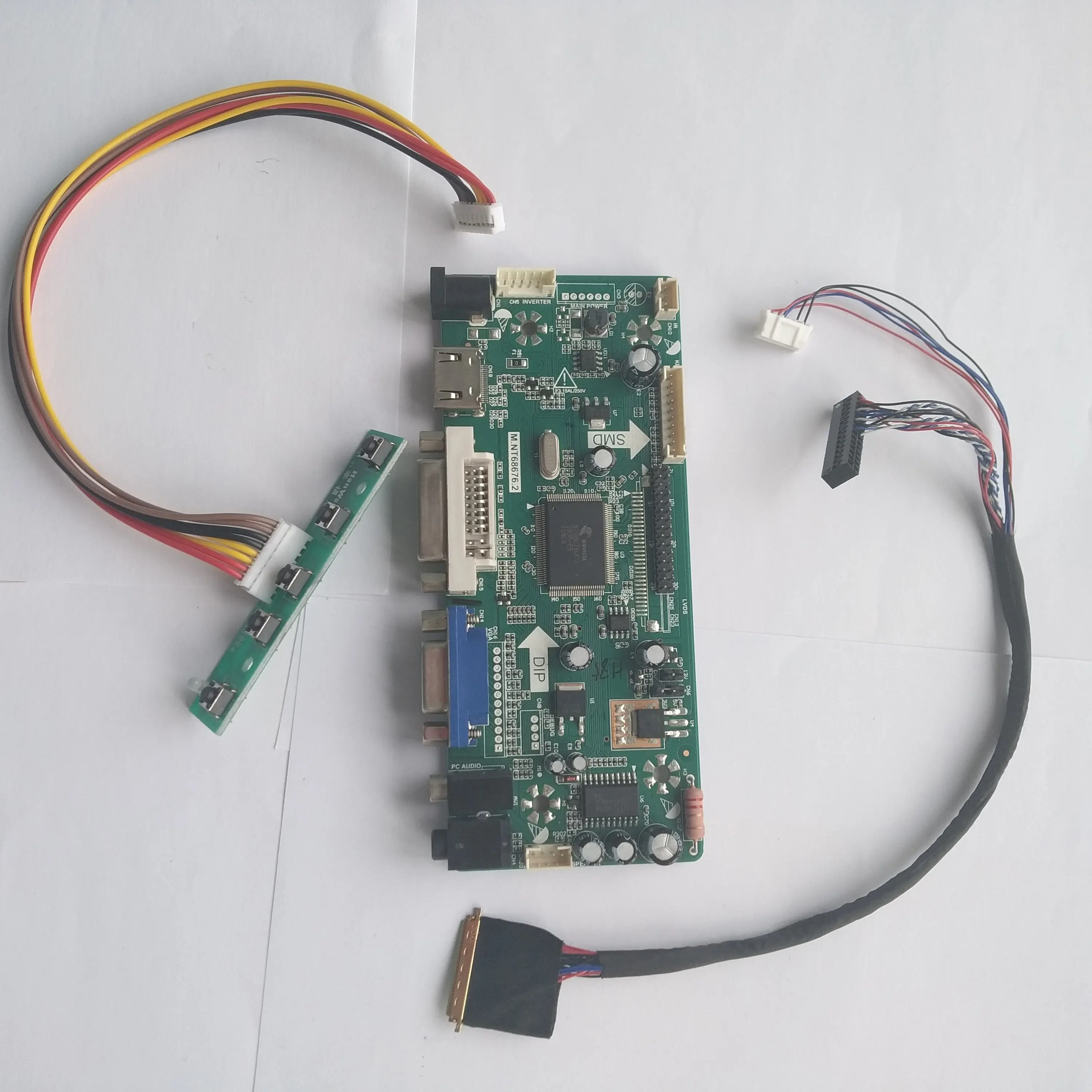 M. NT68676 VGA, HDMI, DVI светодиодный ЖК-монитор LVDS контроллер драйвер платы DIY для LP156WH4(TL)(P1)/(TL)(P2) 1366X768 Панель экран