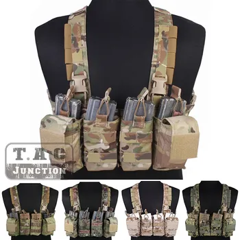 

Emerson Combat Rapid Assault Chest Rig Emersongear Quick Release Carrier Vest Harness with M4 M16 Mag Magazine Pouch Multicam