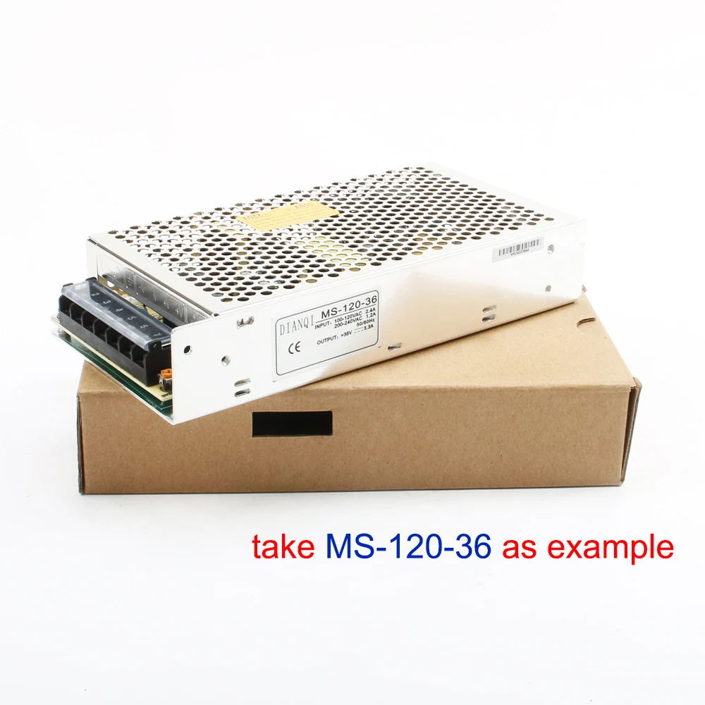 DIANQI источника питания MS-120W 5V 12V 15V 24V 36V 48V 24A 10A 8A 5A 3.3A 2.5A блок питания Блок питания led преобразователь переменного тока в постоянный