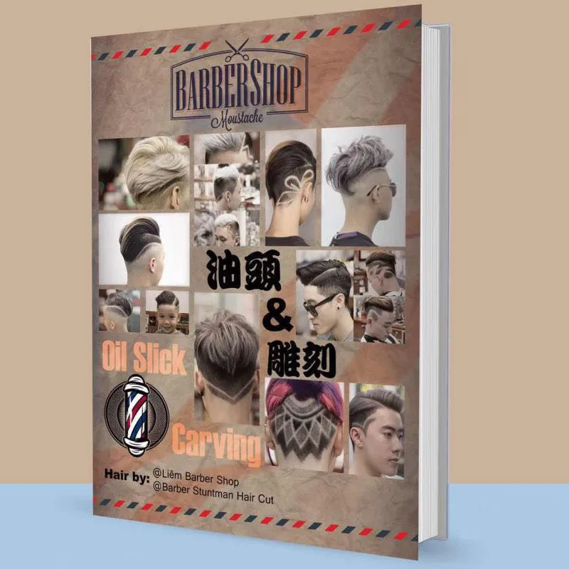 

New Arrivals Oil Slick and Carving Hairstyling Design Book 238 Types Hair Style Hairdressing Book 2017