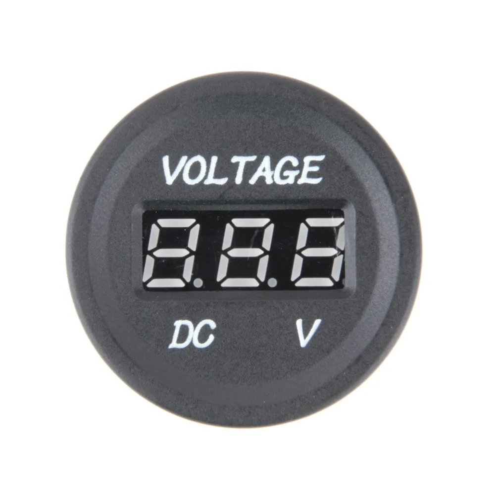 

Professional Black 12 V-24 V DC LED Digital Display Auto Car Motorcycle voltmeter Metro Waterproof Voltmeter Socket