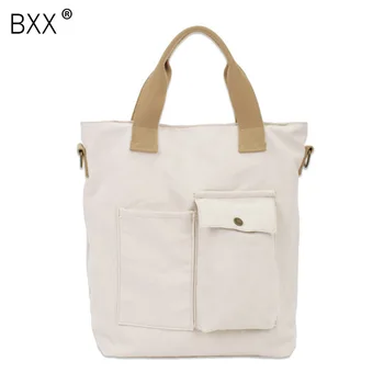 

[BXX] 2020 New Pattern Fashion Solid Canvas Single Shoulder Satchel Large Capacity Portable Woman All-match Travel Package DA175