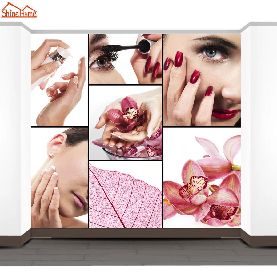 Shinehome ファッションスパネイルサロン美容化粧品3d壁紙壁紙写真壁の壁画3 D背景ロール壁紙 Photo Wall Murals 3d Wallpaper Wallpaper3d Wallpaper Aliexpress