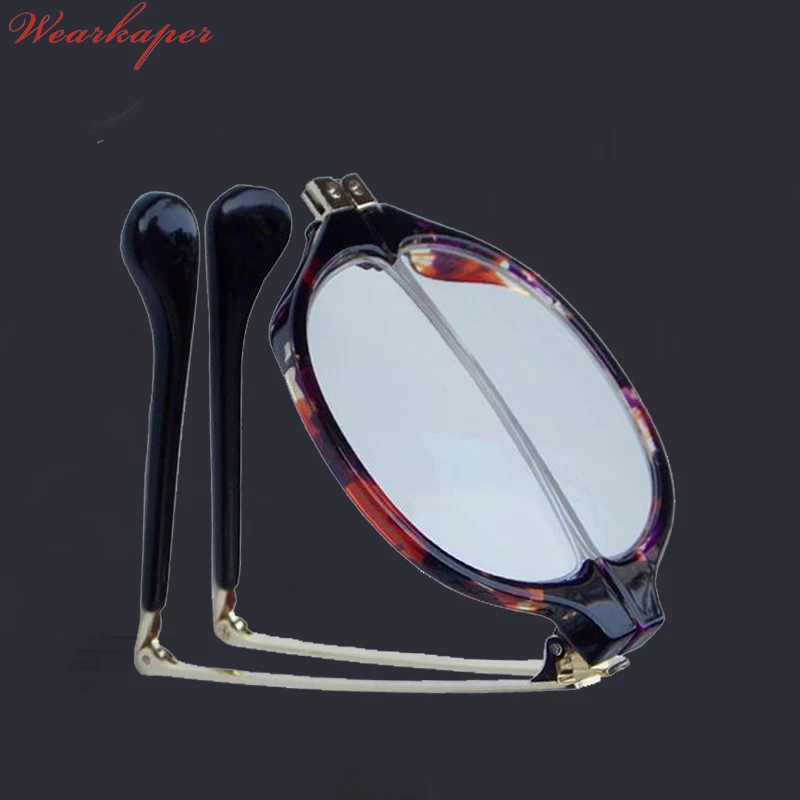 

WEARKAPER Retro Portable Folding Necklace Reading glasses Men Women Presbyopia Glasses Gafas de lectura leesbril