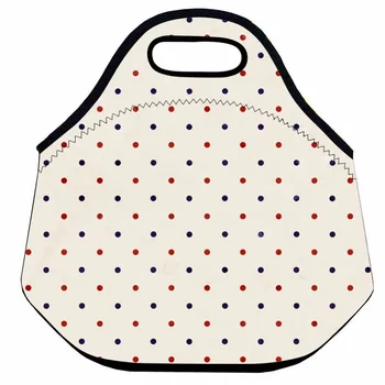 

Polka Dots Lunch Bag for Women and Kids ,Neoprene Thermal Lunch Bag,Insulated Lunch Box Bag,Picnic Food Box Bag,Lunch Tote
