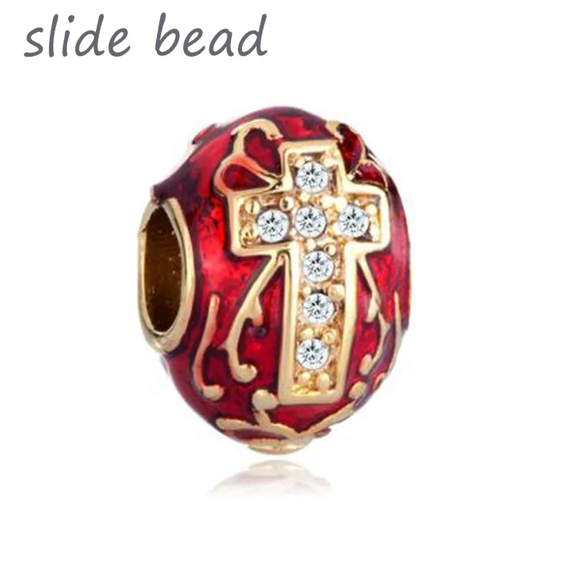 Fit Pandora Collana Bracciali Rosso Celtico Claddagh Irish Cross Charms Crystal Faberge Egg Charms Perline Per La Creazione Di Gioielli