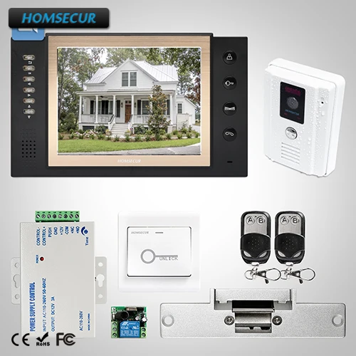 

HOMSECUR 8" Hands-free Video&Audio Home Intercom+Intra-monitor Audio Intercom TC011-W + TM801R-B