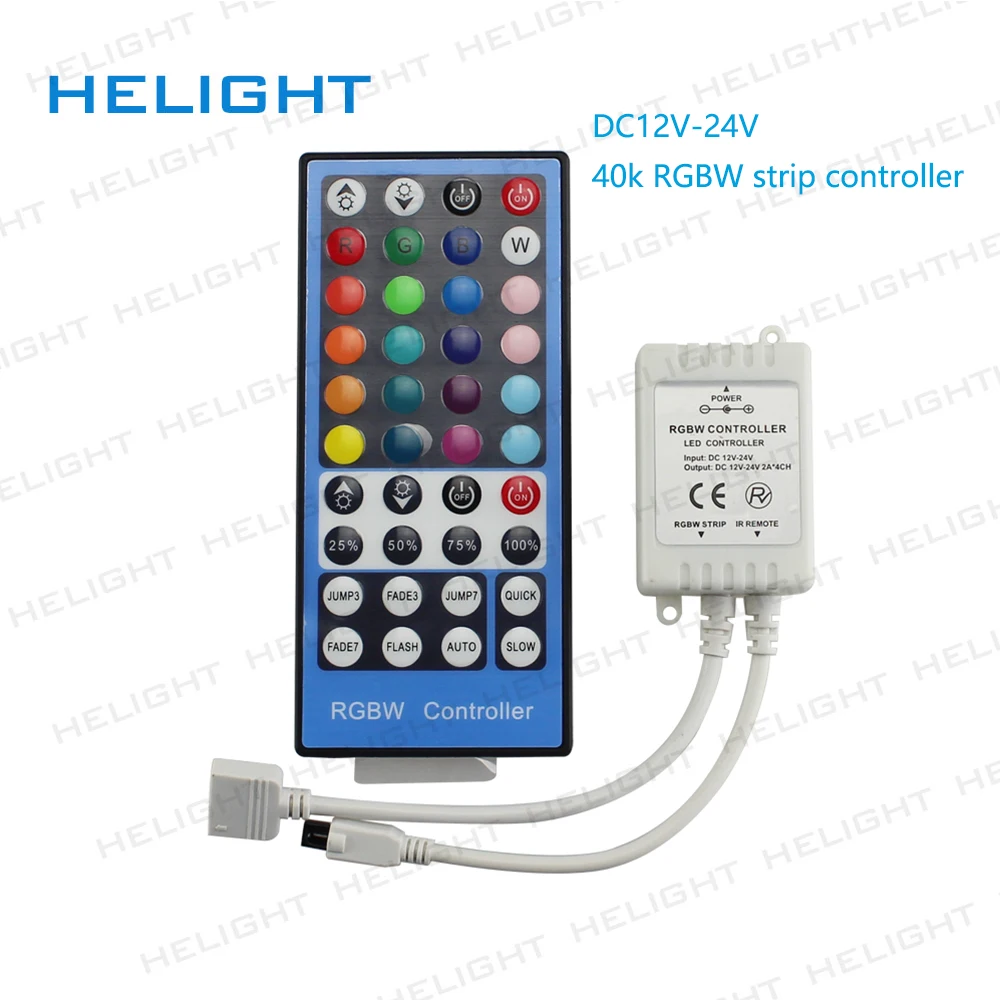 

DC12-24V rgbw полосы светодиодный контроллер 40Key ИК пульт дистанционного управления для RGBW или rgbww Светодиодные ленты огни