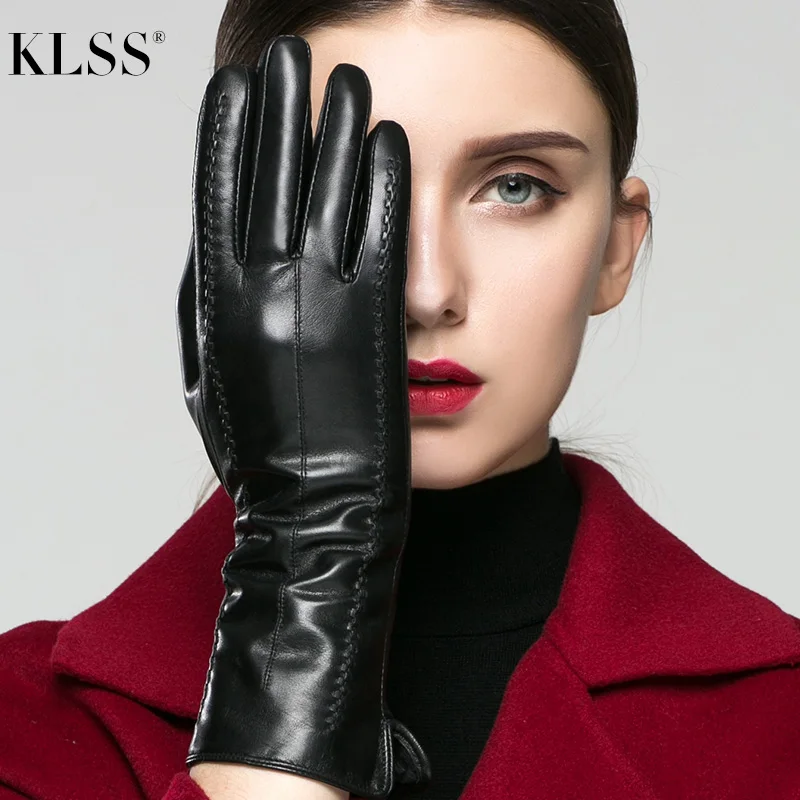 Aliexpress.com : Buy KLSS Brand Genuine Leather Women Gloves Autumn ...