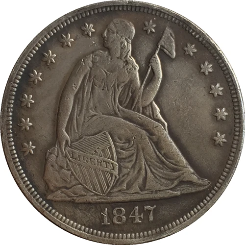 

1847 Seated Liberty Dollar COINS COPY