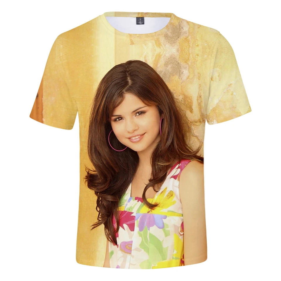 Rholycrown 3D Selena Gomez Футболка женская мужская летняя футболка с коротким рукавом принт