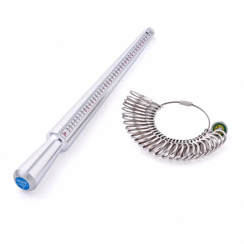 Aluminium Ring Mandrel Stick and Alloy Ring Sizers Measuring Jewelry