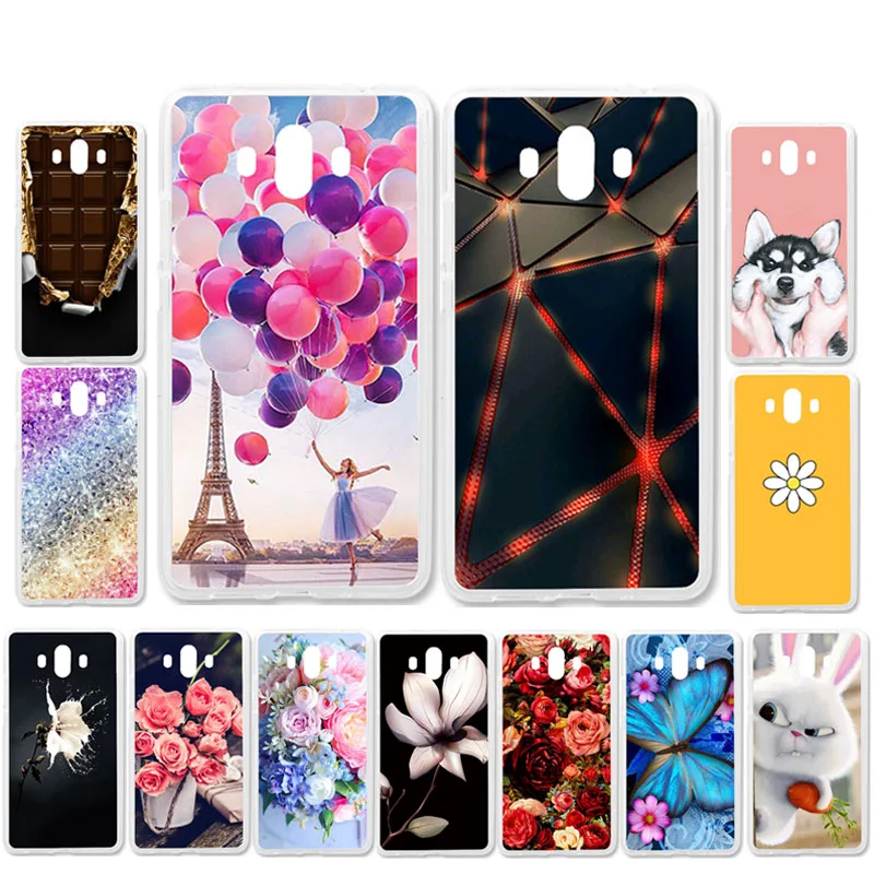 

Ojeleye DIY Patterned Silicon Case For Huawei Mate 10 Lite G10 Case Soft TPU Cartoon Phone Cover For Huawei Mate 10 Pro Covers