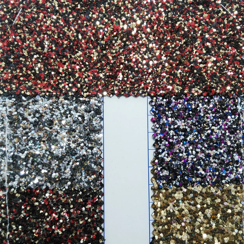 91x134cm Synthetic Leather, Chunky Glitter Leather For DIY accessories