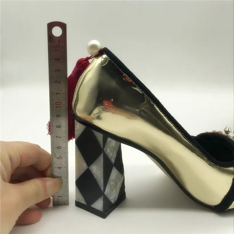 Jady Rose/Новинка года; дизайнерские женские свадебные модельные туфли на высоком каблуке с квадратным носком и заклепками; женская обувь с бахромой; Stiletto Valentine