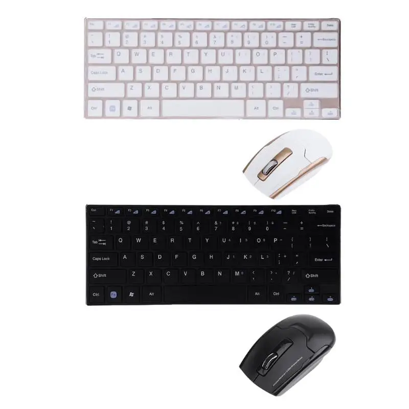 

Ergonomic Metal Ultra-Slim 2.4G Wireless Keyboard and Optical Adjustable DPI Mouse Combo Set for PC Computer Laptop Desktop