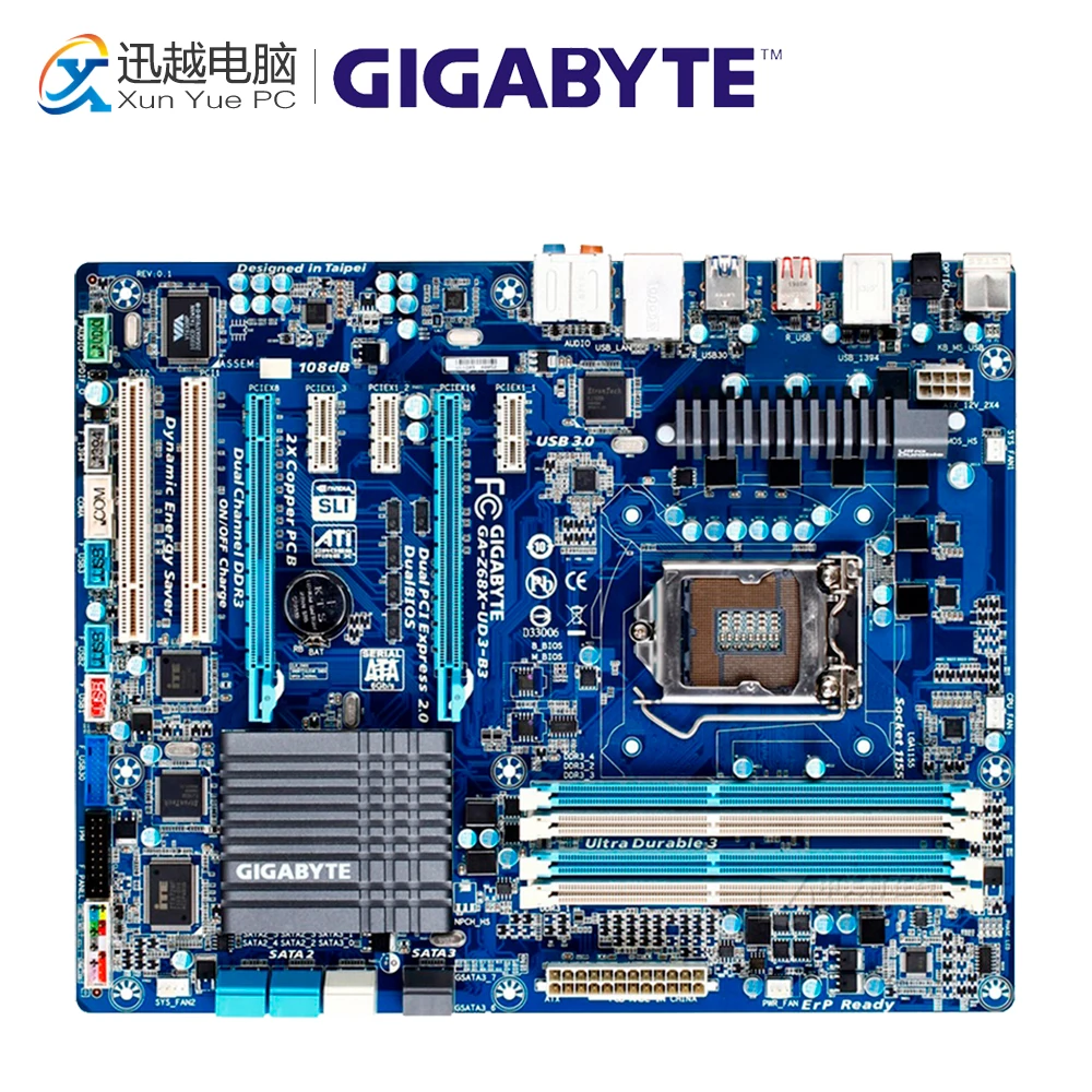 

Gigabyte GA-Z68X-UD3-B3 Desktop Motherboard Z68X-UD3-B3 Z68 LGA 1155 i3 i5 i7 DDR3 32G SATA3 ATX