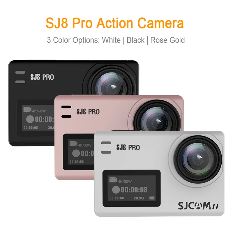 Оригинальная Экшн камера SJCAM SJ8 Pro 4K 60FPS WiFi Удаленная на шлем чипсет Ambarella @ Ultra HD DV