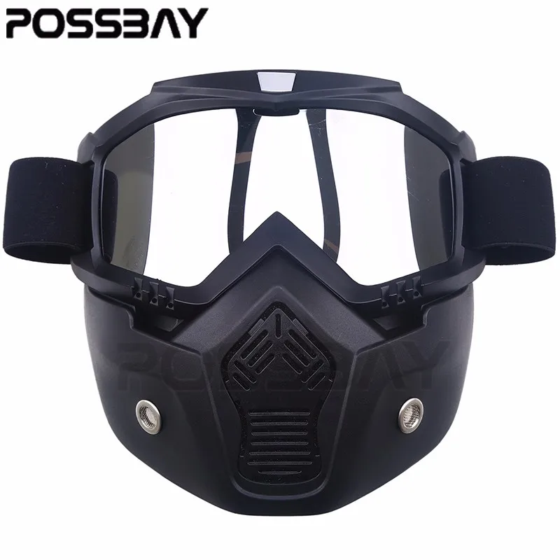 Posbay, съемная маска, очки для велоспорта, мотокросса, очки для мотоцикла, очки для открытого лица, полушлем, лыжные очки