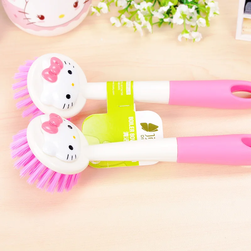 

Kitchen Pan Cleaning Brush Multi-purpose Hello kitty Pot Brush Dishwashing brush Cleaning tool D0