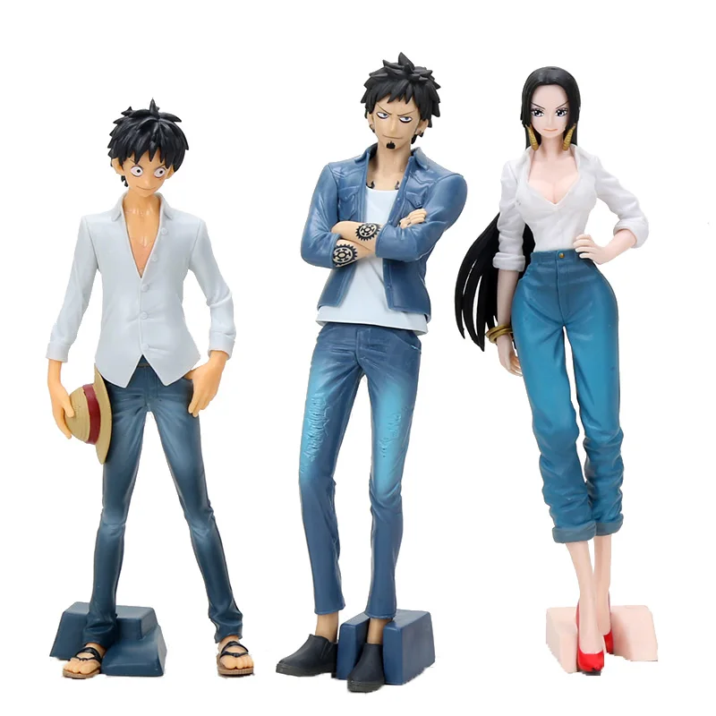 Аниме цельная обезьянка D Luffy Boa Hancock Trafalgar Law Sir Crocodile Dracule Mihawk Donquixote Doflamingo ПВХ экшн
