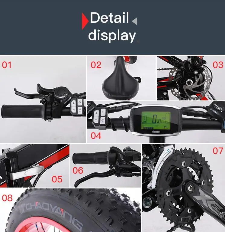 Sale YQS 1000W Snow ebike Beach Electric bicycle 26 inch 48V  lithium motor bike 30