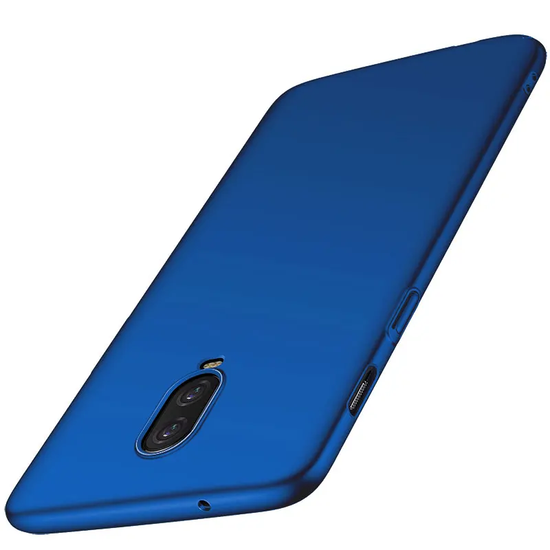 1+ матовый чехол для Oneplus 6 T, 6, 5, 5 T, 3 T, жесткая задняя панель из поликарбоната, пластиковый корпус, чехол для One plus, 5, 1+ 6 T, шелковистый чехол для телефона, чехол s - Цвет: Синий