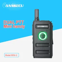 Двойной дизайн ключа PTT! ANYSECU мини радио мини-2 UHF400-470MHz 16CH Walkie Talkie для индустрии обслуживания