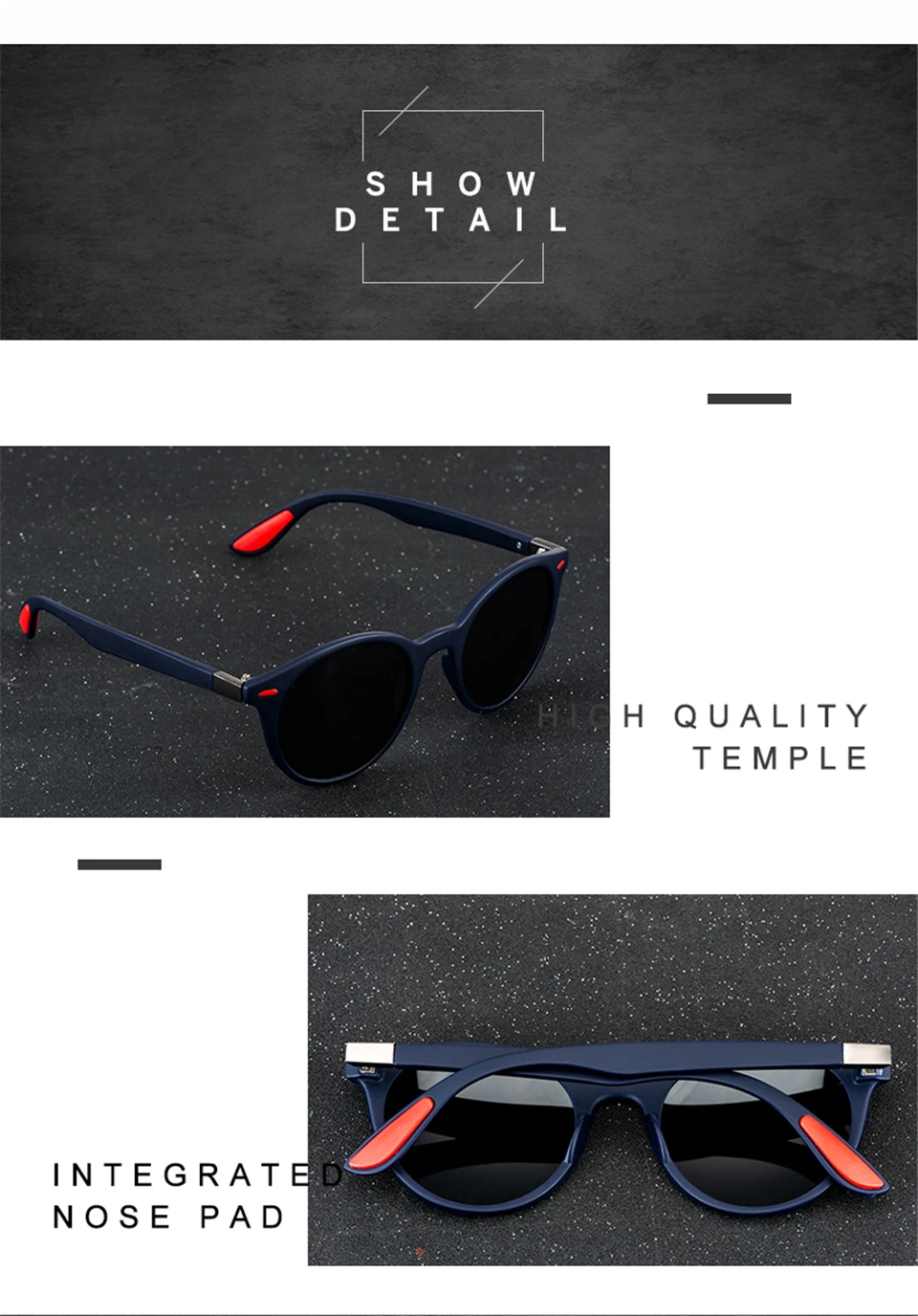 RILIXES Brand Unisex Retro Alloy+TR90 Sunglasses Polarized Lens Vintage Eyewear Accessories Sun Glasses For MenWomen LC6S (2)
