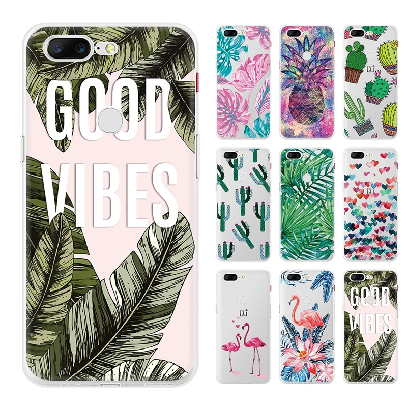 

Soft TPU Case for Oneplus 6 6T 7 Pro Silicone Floral Leaves Painted Back Cover For Oneplus 6 7 Soft TPU Phone Cases Shell Coque