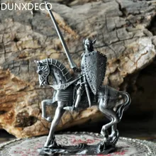DUNXDECO украшения аксессуары миниатюрная Статуэтка Европейский средневековый Тамплиер воин Лев сердце солидер человек подарок