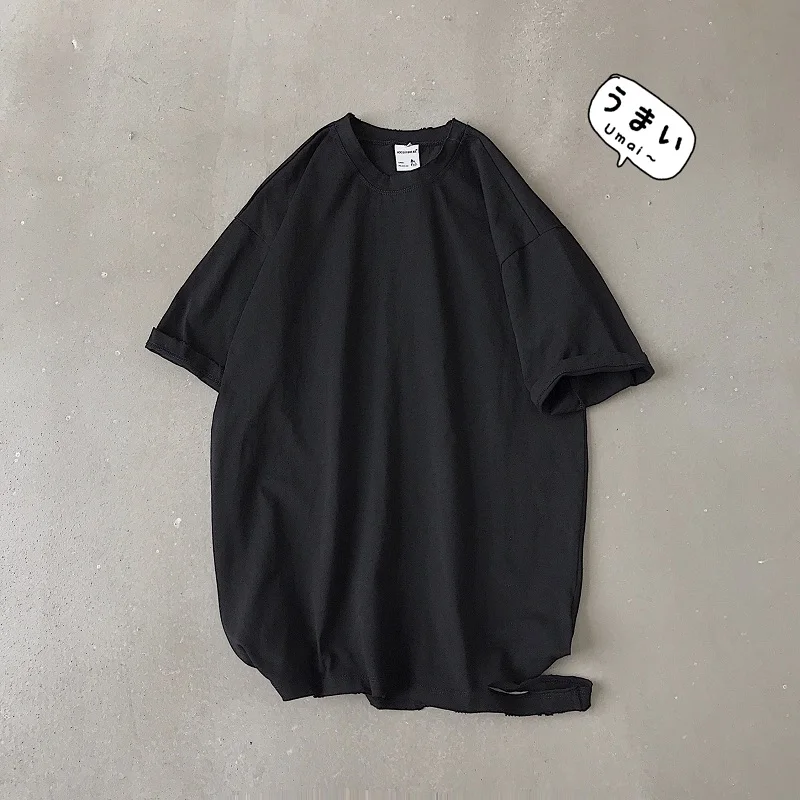 

Solid color net version casual hole short-sleeved versatile multi-color base T-shirt loversB208