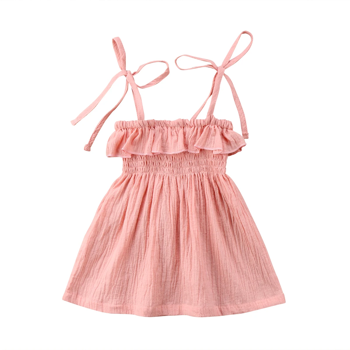 pink and white sundress