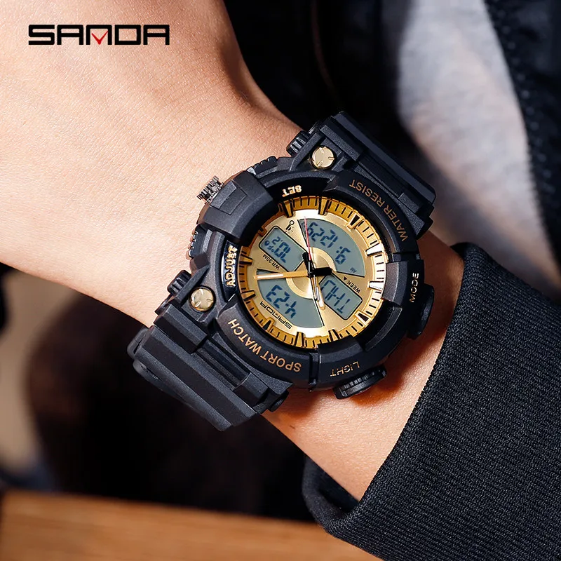 

Reloj Temperatura Hombre Sport Watch Men 12/24-Hour Time Format Waterproof Electronic Watch Weather Date Display Digital Watch