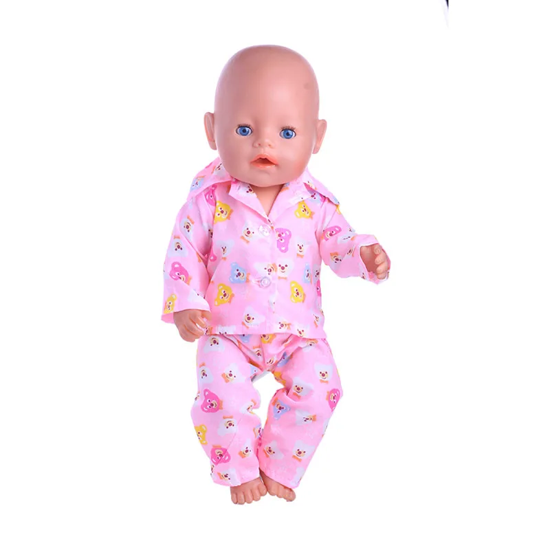 Кукольная одежда, пижамы, 15 видов стилей, милые ночные рубашки с рисунками животных, для 18 дюймов, американская кукла и 43 см, кукла для новорожденных, для поколения девочек - Цвет: n778