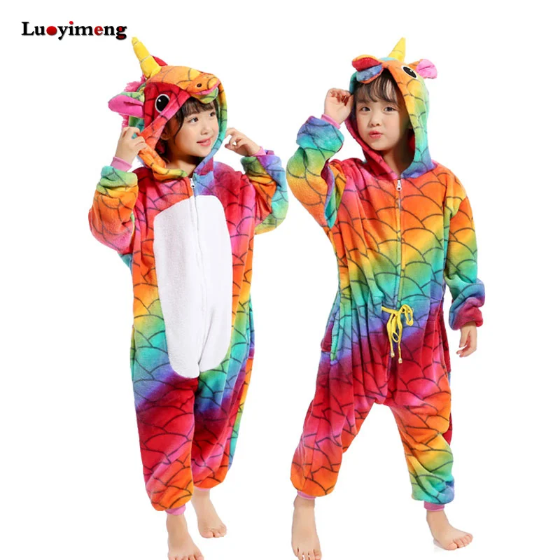

Fish Scales Kigurumi Unicorn Pajamas Children Baby Cartoon Anime Onesies Kids Sleepwear Boys Girls pijama de unicornio Infant