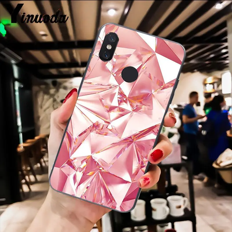 Geometric Gold Purple Pink Diamond