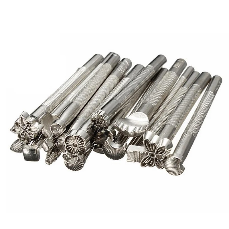 

20pcs Leather Craft DIY Print Carving Tools Set punch stamps Beginner Essential Tool Set