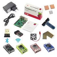 Raspberry Pi 3 Model B Starter Kit Pi 3+1 Acrylic Case +2A Power Supply + USB Cable + Fan + GPIO Adapter +Wifi Bluetooth Adapter