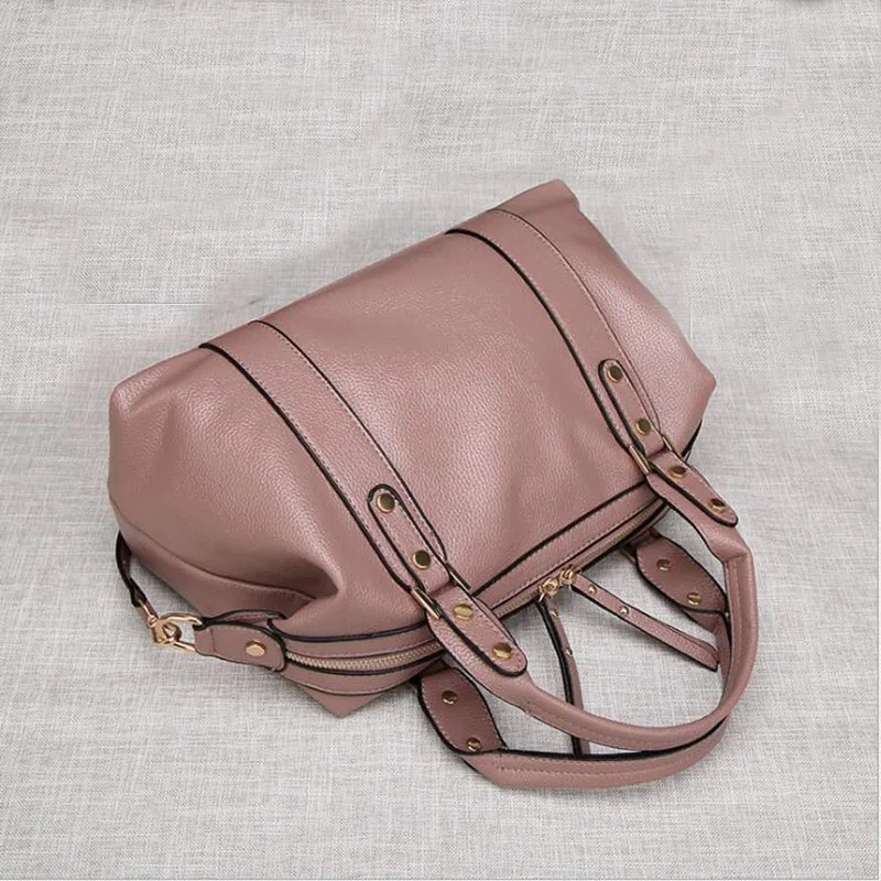 

Women's Shoulder Bag 2018 New European and American fashion Large Capacity Brand Handle Bag Solid Casual Ladies crossbody bags