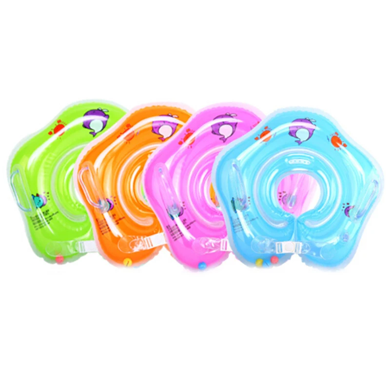 

Cute Drop Neck Baby Dolphin Swimming Ring Inflatable Infant Armpit Floating Kids Swim Pool Circle Bathing Inflatable Rings Toy