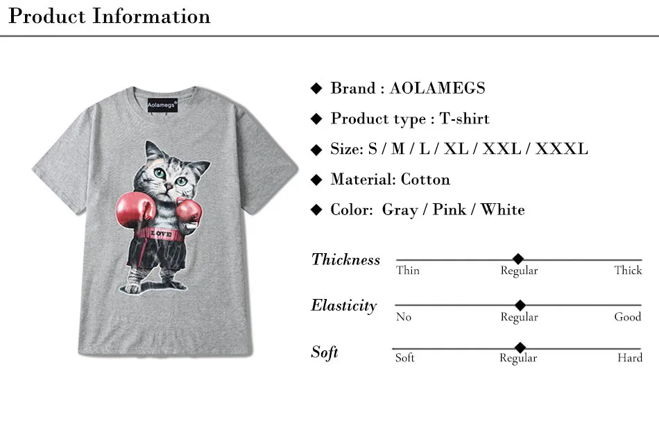Aolamegs T Shirt Men Black Cute Cat Print Men's T-shirts Boys Cotton T Shirt Short Sleeve O-neck Casual Summer Fashion Tees (7)